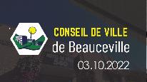 Conseil de ville de Beaucevlle du 3 octobre 2022